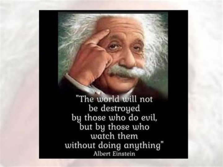 Did Einstein say the world will not be destroyed by those who do evil but by those who stand by and do nothing?