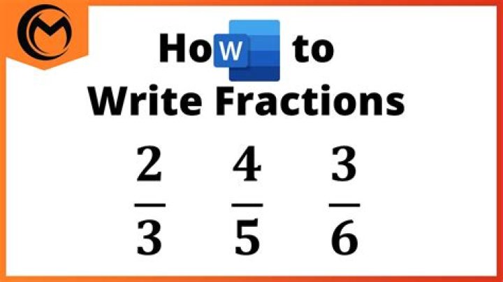 How do you write fractions in Microsoft form?