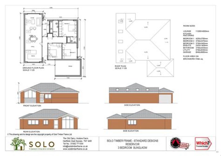 How many lbs is a 3 bedroom house?