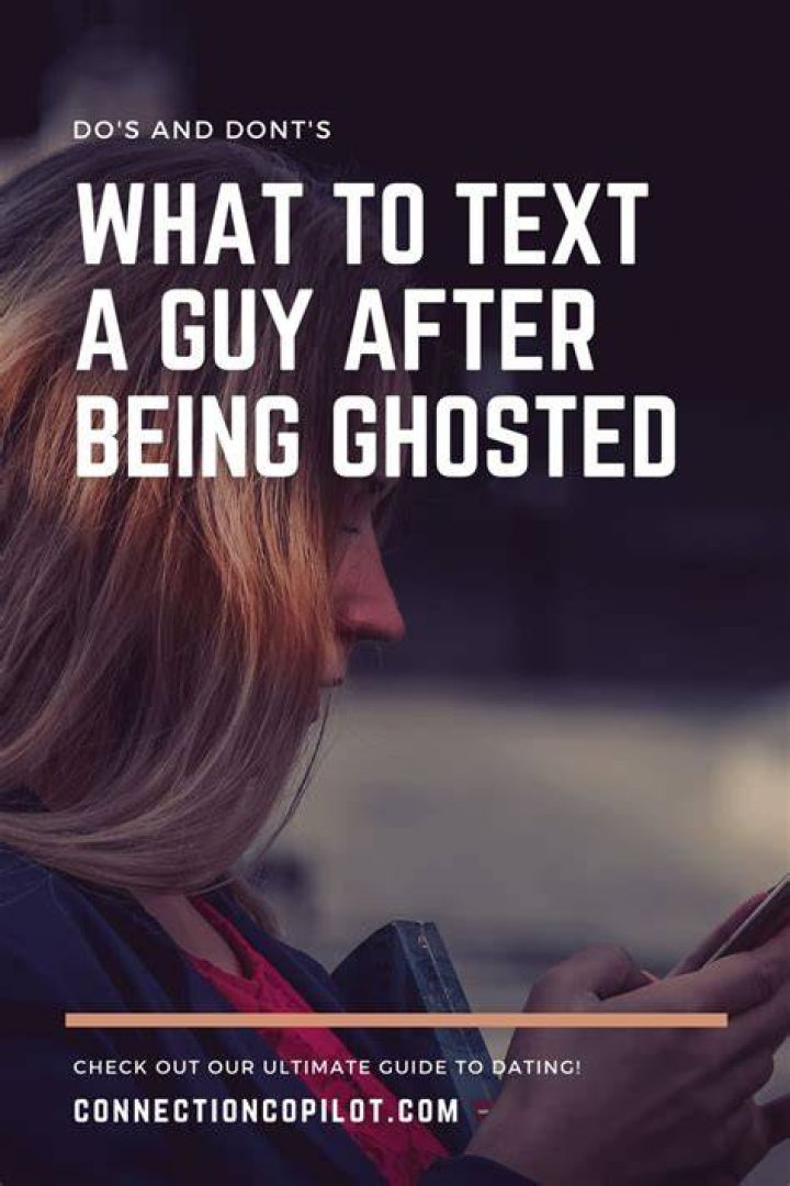 Should I text after being ghosted?