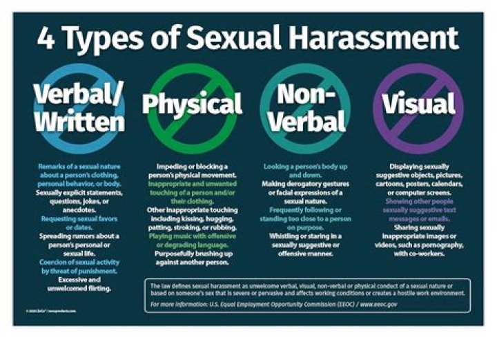 What are the 4 types of harassment?