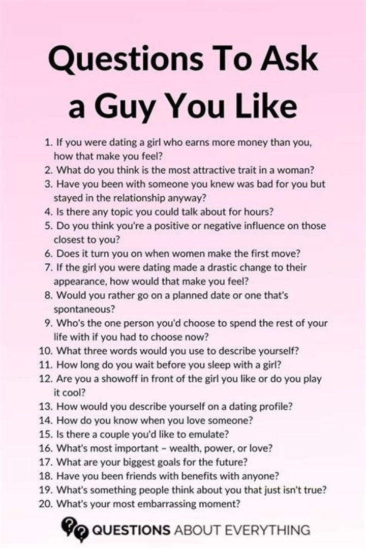 What questions to ask a guy to make him fall in love with you?