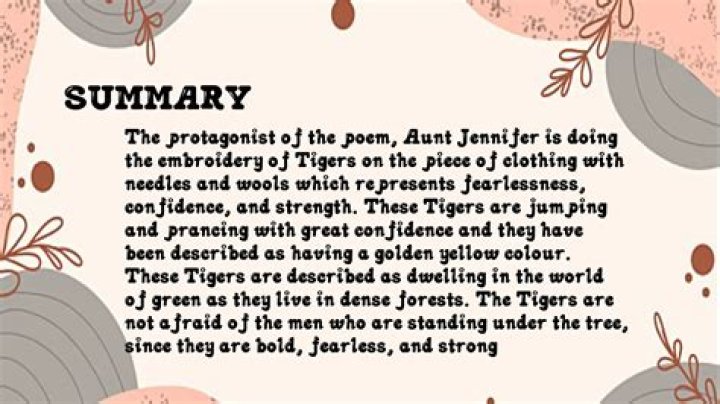 What silence does the poem Aunt Jennifer's Tiger break?