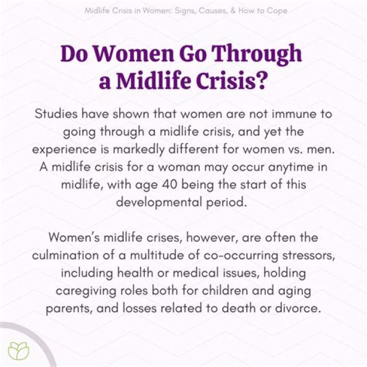 What triggers a midlife crisis in a woman?