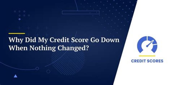 Why did my credit score go down when nothing changed?