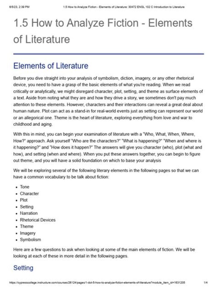 Why is it important to analyze fiction?